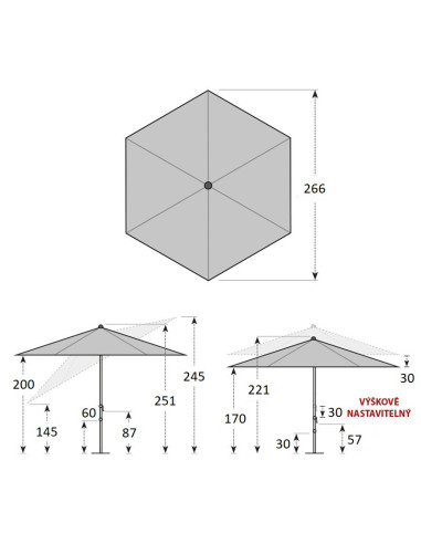 Expert 280 cm Záhradný slnečník stredový | DOPPLER