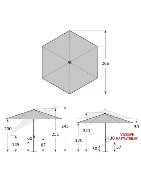 Expert 280 cm Záhradný slnečník stredový | DOPPLER