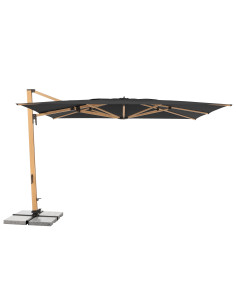 Záhradný slnečník Alu Wood 4x3m s bočnou tyčou | DOPPLER