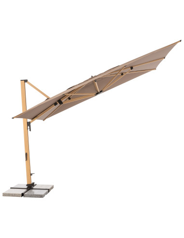 Záhradný slnečník Alu Wood 4x3m s bočnou tyčou | DOPPLER