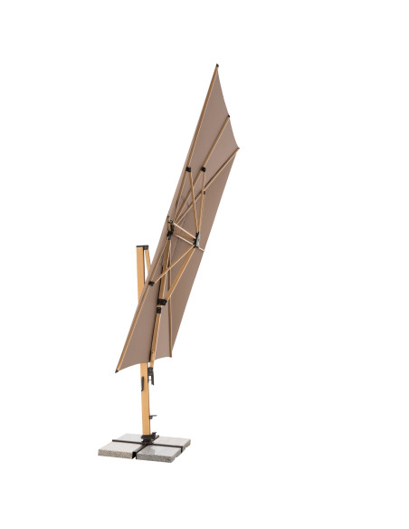 Záhradný slnečník Alu Wood 4x3m s bočnou tyčou | DOPPLER
