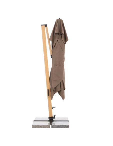 Záhradný slnečník Alu Wood 4x3m s bočnou tyčou | DOPPLER