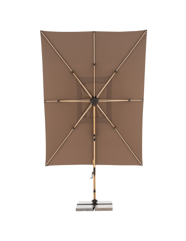 Záhradný slnečník Alu Wood 4x3m s bočnou tyčou | DOPPLER