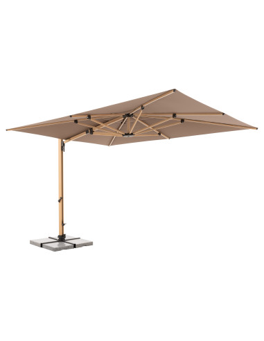 Záhradný slnečník Alu Wood 4x3m s bočnou tyčou | DOPPLER