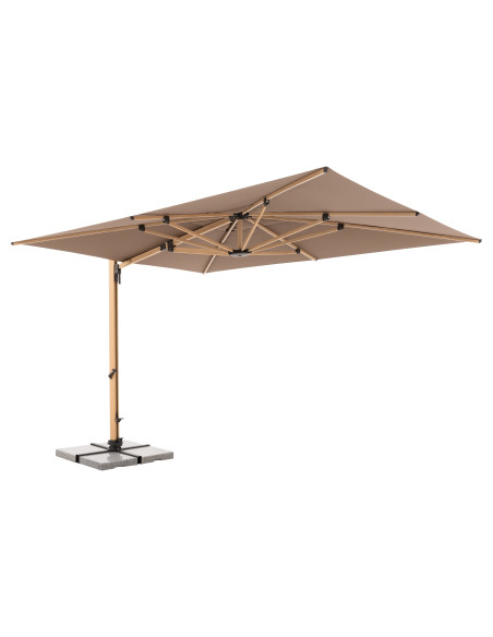 Záhradný slnečník Alu Wood 4x3m s bočnou tyčou | DOPPLER