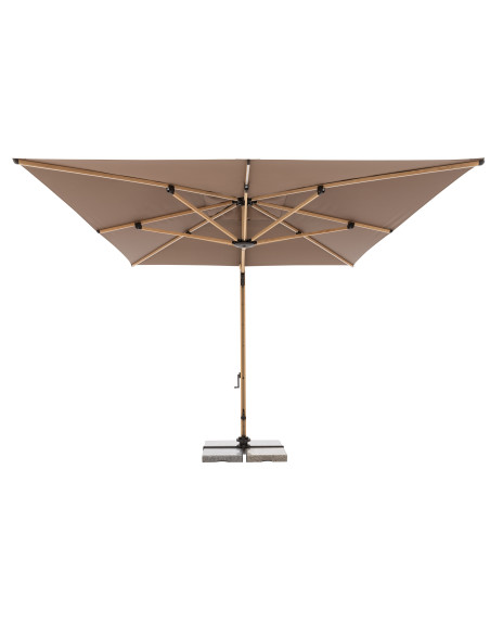 Záhradný slnečník Alu Wood 4x3m s bočnou tyčou | DOPPLER
