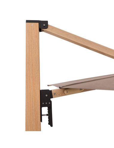 Záhradný slnečník Alu Wood 4x3m s bočnou tyčou | DOPPLER