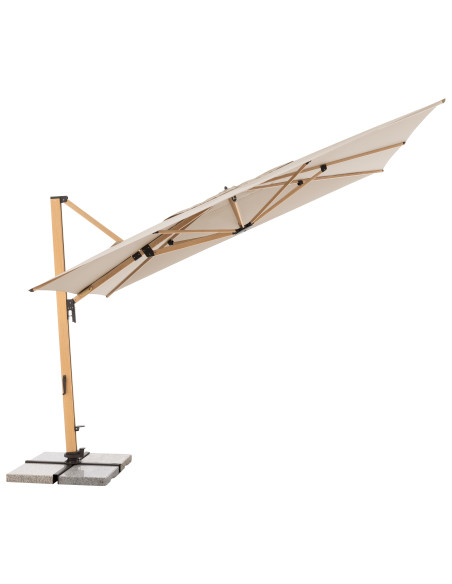 Záhradný slnečník Alu Wood 4x3m s bočnou tyčou | DOPPLER