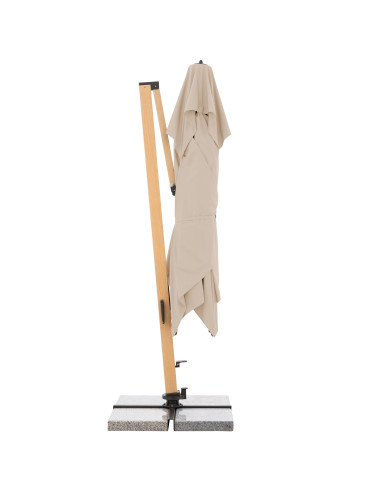 Záhradný slnečník Alu Wood 4x3m s bočnou tyčou | DOPPLER