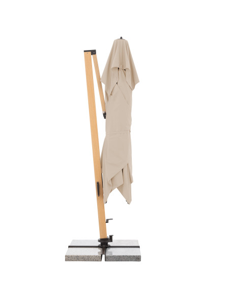 Záhradný slnečník Alu Wood 4x3m s bočnou tyčou | DOPPLER