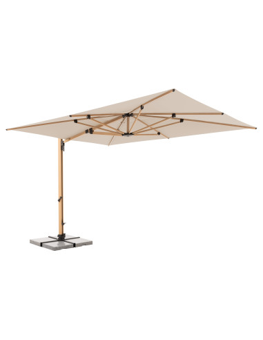 Záhradný slnečník Alu Wood 4x3m s bočnou tyčou | DOPPLER