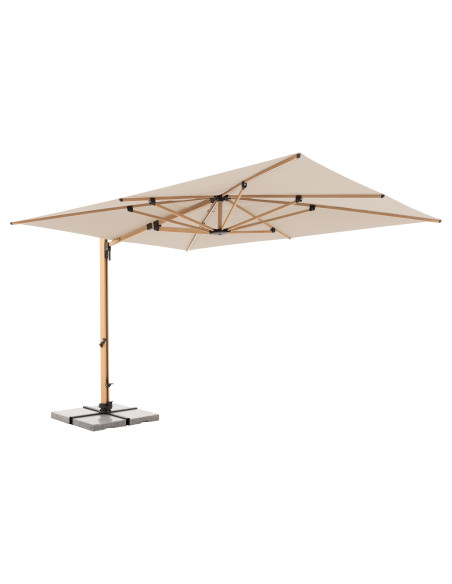Záhradný slnečník Alu Wood 4x3m s bočnou tyčou | DOPPLER