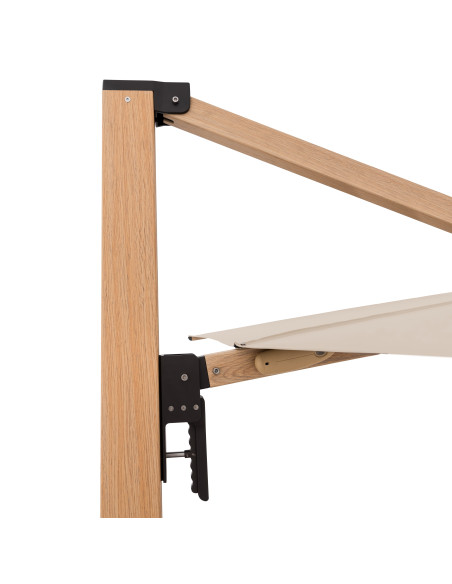 Záhradný slnečník Alu Wood 4x3m s bočnou tyčou | DOPPLER