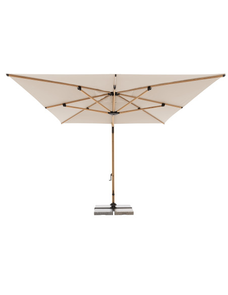 Záhradný slnečník Alu Wood 4x3m s bočnou tyčou | DOPPLER