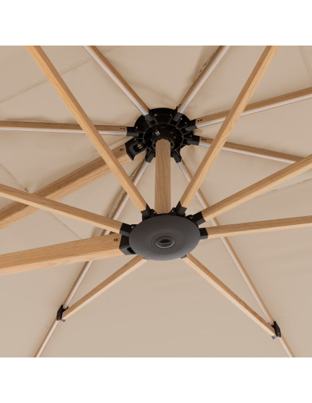 Záhradný slnečník Alu Wood 4x3m s bočnou tyčou | DOPPLER