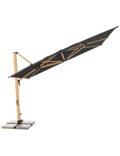 Záhradný slnečník Alu Wood 4x3m s bočnou tyčou | DOPPLER 2