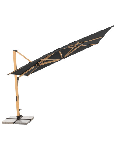 Záhradný slnečník Alu Wood 4x3m s bočnou tyčou | DOPPLER