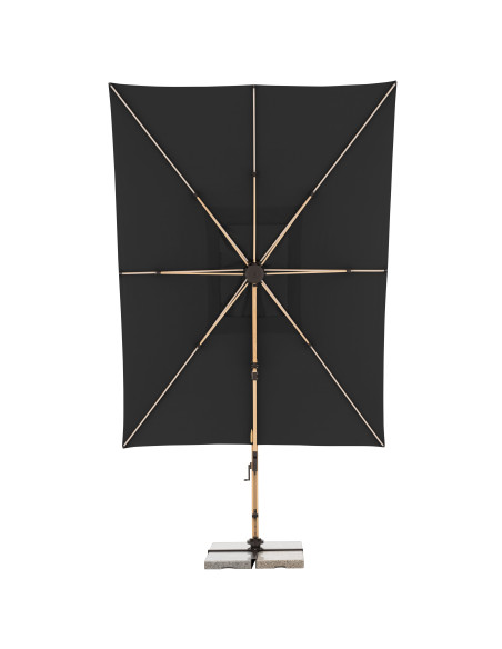 Záhradný slnečník Alu Wood 4x3m s bočnou tyčou | DOPPLER