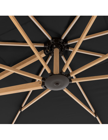 Záhradný slnečník Alu Wood 4x3m s bočnou tyčou | DOPPLER