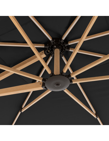 Záhradný slnečník Alu Wood 4x3m s bočnou tyčou | DOPPLER