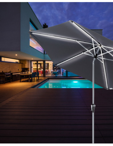 Active 3 m Záhradný slnečník s LED osvetlením | DOPPLER