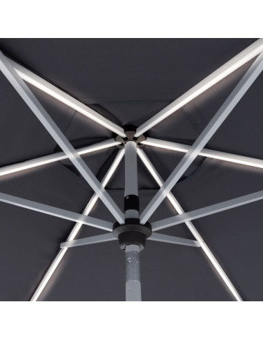 Active 3 m Záhradný slnečník s LED osvetlením | DOPPLER