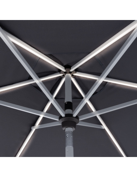 Active 3 m Záhradný slnečník s LED osvetlením | DOPPLER