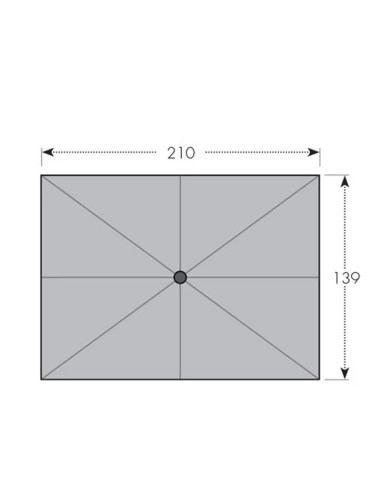 Active 210x140 cm Záhradný slnečník stredový | DOPPLER