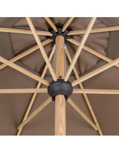 Alu Wood 3,5 m Záhradný slnečník stredový | DOPPLER