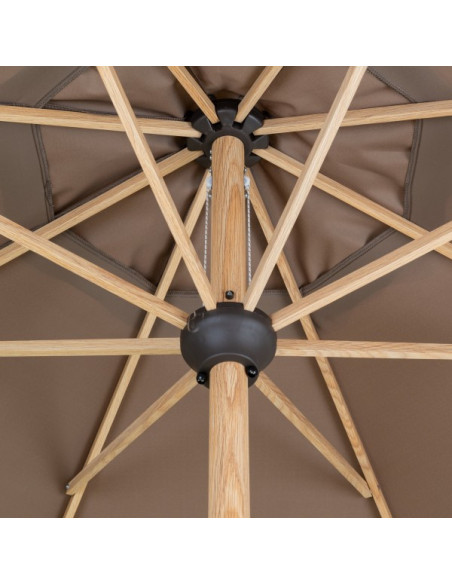 Alu Wood 3,5 m Záhradný slnečník stredový | DOPPLER