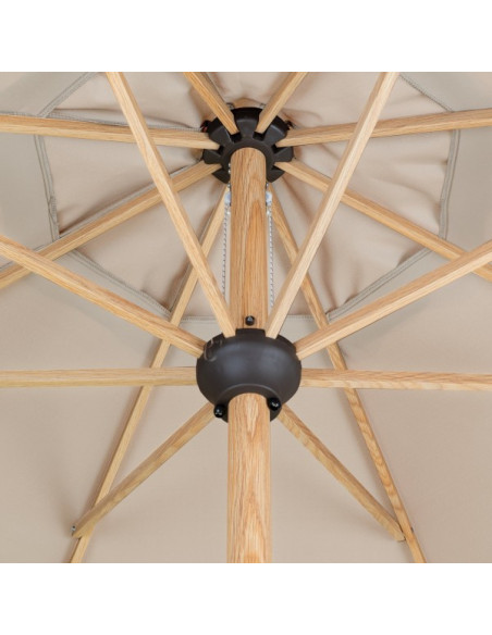 Alu Wood 3,5 m Záhradný slnečník stredový | DOPPLER