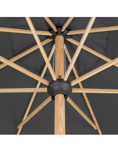 Alu Wood 3,5 m Záhradný slnečník stredový | DOPPLER