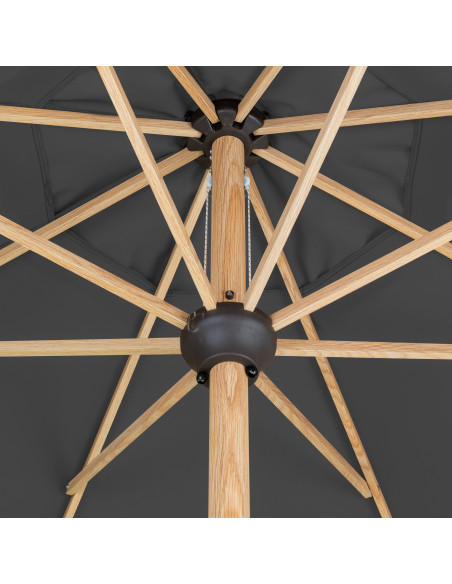 Alu Wood 3,5 m Záhradný slnečník stredový | DOPPLER