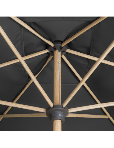 Alu Wood 3x2 m Záhradný slnečník stredový | DOPPLER