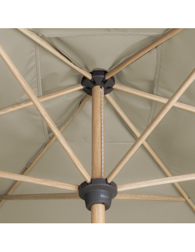 Alu Wood 3x2 m Záhradný slnečník stredový | DOPPLER