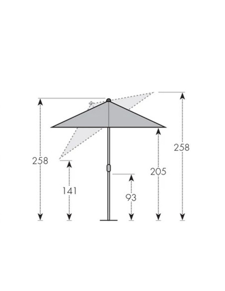Alu Wood 3x2 m Záhradný slnečník stredový | DOPPLER