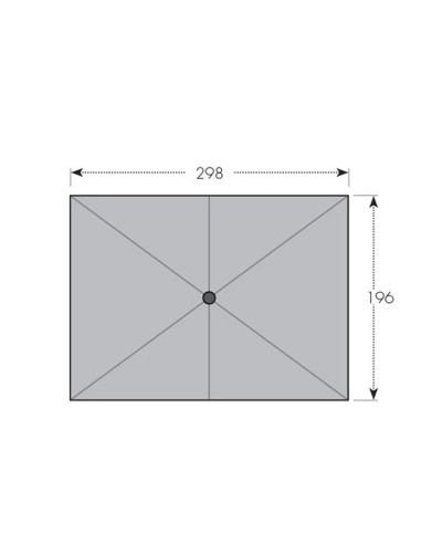 Alu Wood 3x2 m Záhradný slnečník stredový | DOPPLER