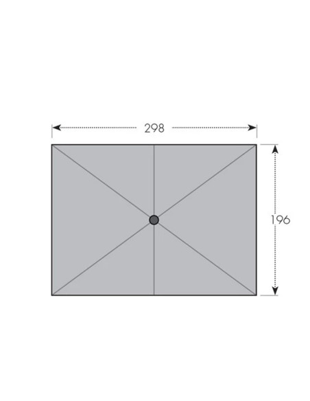 Alu Wood 3x2 m Záhradný slnečník stredový | DOPPLER
