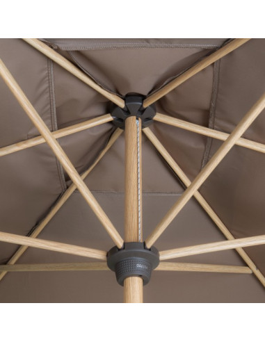Alu Wood 210x140 cm Záhradný slnečník stredový | DOPPLER