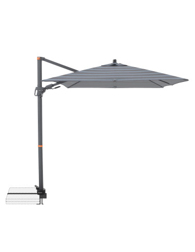 myZone 210 x 210 cm slnecnik s bočnou tyčou | DOPPLER