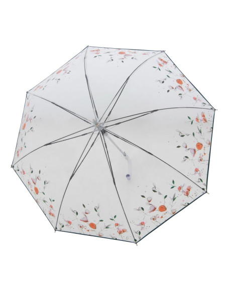 Fiber Long AC Transparent Floral Dreams | Dámský průhledný deštník | Doppler