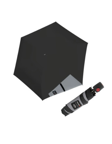 Knirps MINI Duomatic Refkective Black - dizajnovy automatický dáždnik | Doppler