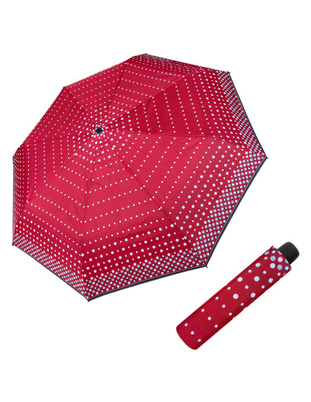 Hit Mini Dots red | Dámsky skladací dáždnik | Doppler