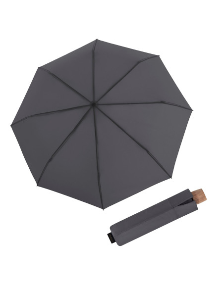 Timber manual Dark grey - skládací dáždnik | DOPPLER