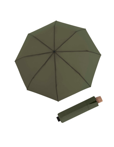 Timber manual Olive- skládací dáždnik | DOPPLER