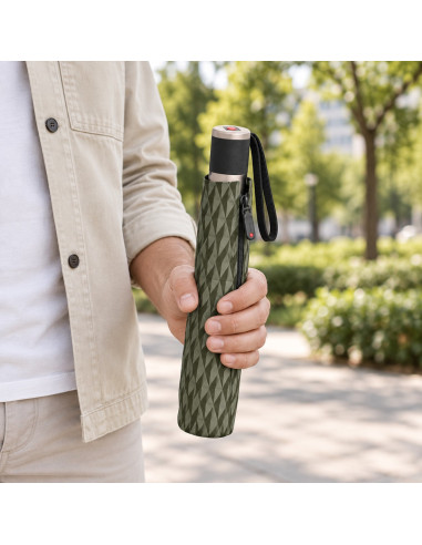 Knirps Chrome Matt Duomatic Melange Grey | Doppler
