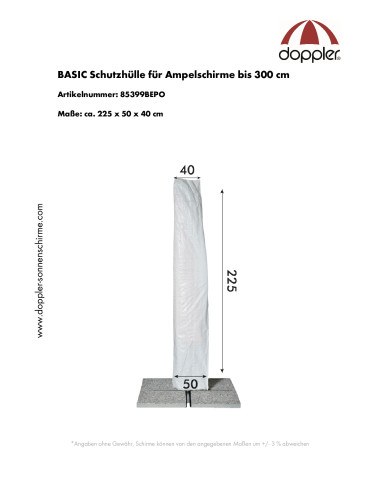 Slnečníkový obal Basic do 300 cm výkyvný | Doppler