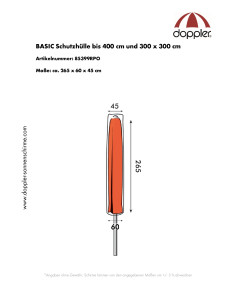 Slnečníkový obal Basic až do 400 cm a 300x300 cm | Doppler 2