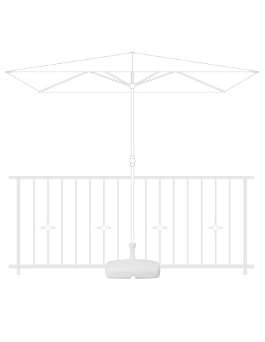 Stojan pre balkónové slnečníky 17 l - PVC biely | DOPPLER