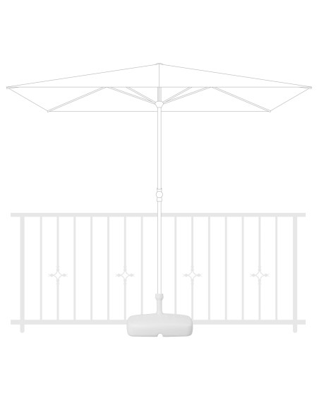 Stojan pre balkónové slnečníky 17 l - PVC biely | DOPPLER